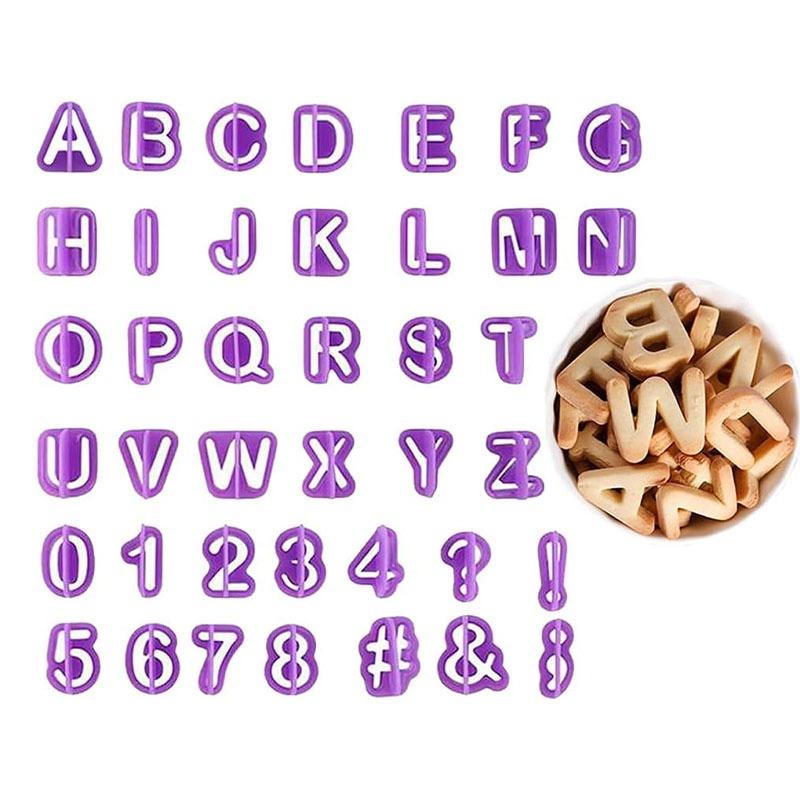 DIY Baking Tools Alphabet Number Fondant Cake Decoration Embossing Mold Cookie Stamp Letter Number Molds for Cookie Decorating