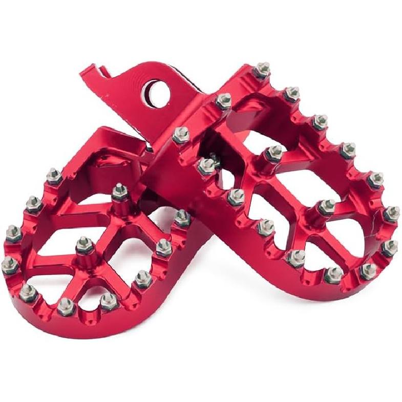 Dirt Bike Foot Pegs Motorcycle Footpegs Wider Foot Rest CNC for CRF250L/CRF250L RALLY 12-21 CRF300L/CRF300L RALLY 21-24 Transalp XL750 Red