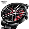 SVJ Genuine Car Wheel Hub Men's Watch Three-dimensional Brake Hollow Personality Dial Sports Car Modified Black Technology Waterproof