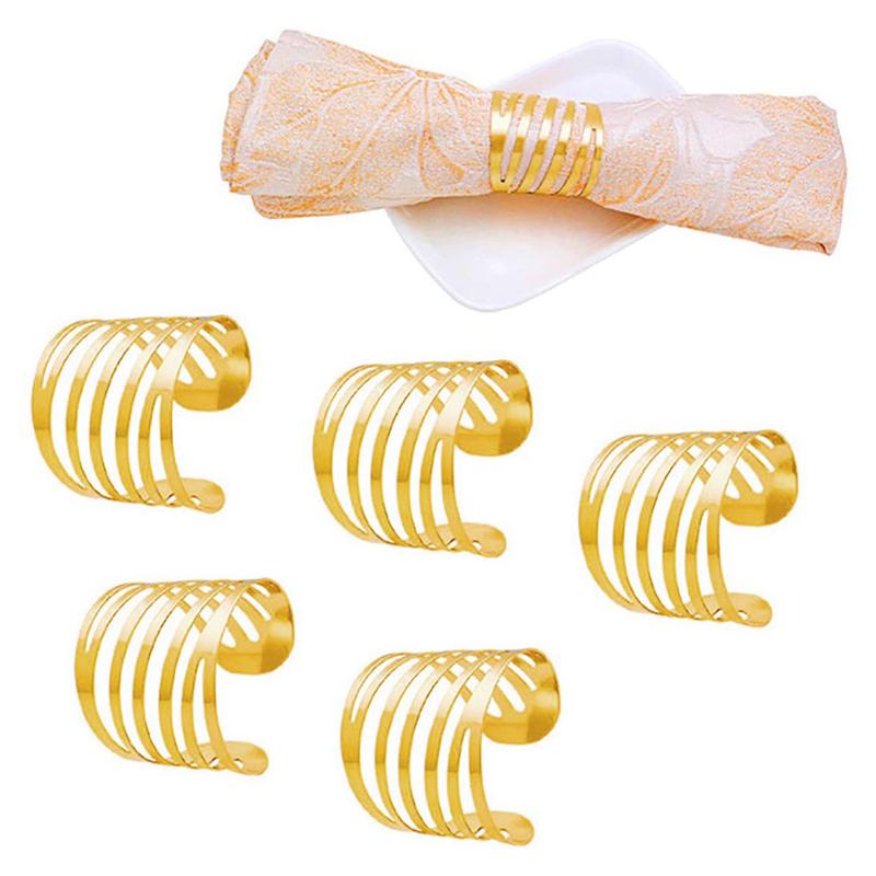 ABWR-Gold Napkin Rings Set Of 30, Hollow Napkin Ring Holder For Wedding Christmas Family Gathering Table Decoration