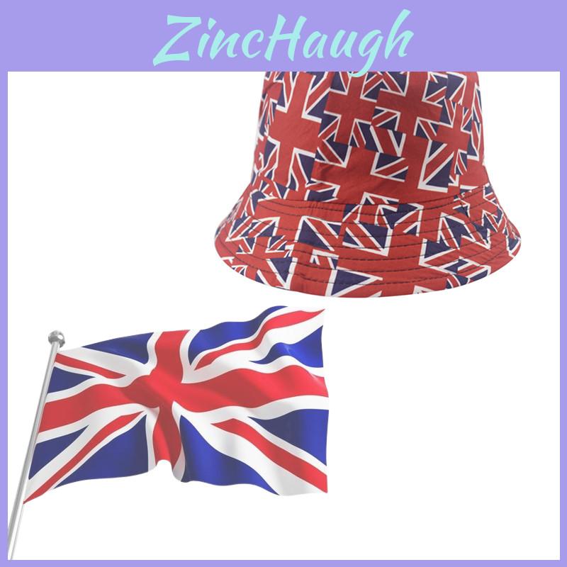 Chapéu de Pescador Reversível com Bandeira Britânica Proteção Solar Para Atividades ao Ar Livre