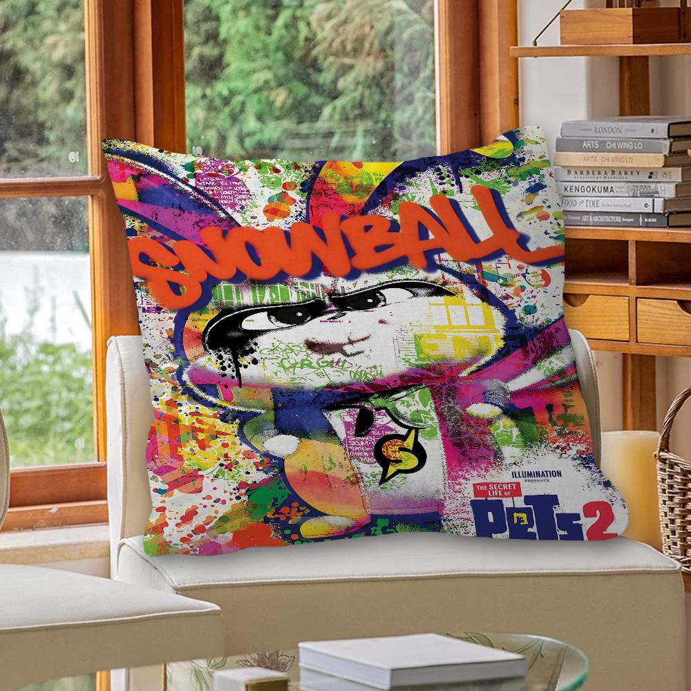 T-The S-Secret L-Life O-Of Pets Pillow Gifts Home Office Furnishings Bedroom Sofa Car Cushion Cover case 45x45cm