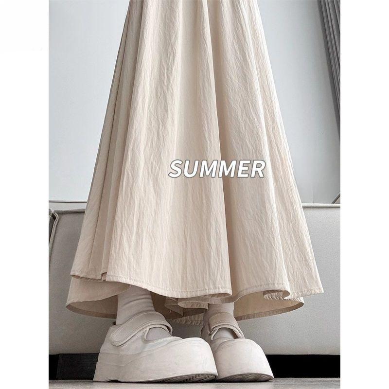 Pantaloni de vară cu talie înaltă și picior larg, largi, fluizi, casual, ușori, subțiri