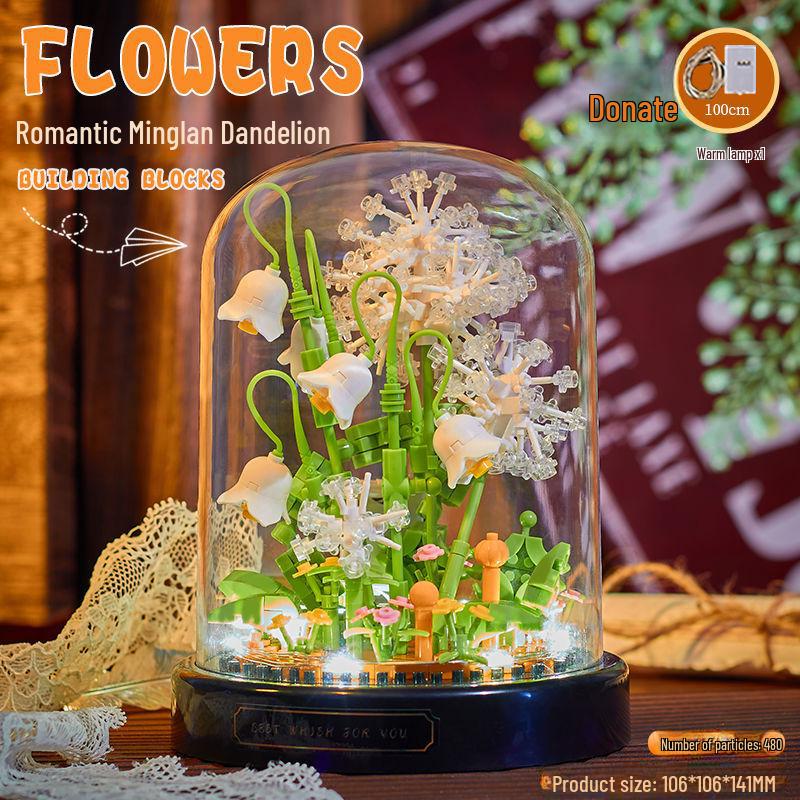 

Строительные блоки Belledi Eternal Flower: Букет из развивающих игрушек ручной работы для подарка на День святого Валентина with Light