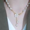 Elegant Gold Color Pearl Flowers Tassel Pendant Necklace For Women Exquisite Ladies Clavicle Chain Party Jewelry Birthday Gift