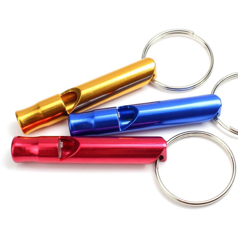 Small Multifunctional Aluminum Emergency Survival Whistle Keychain Camping Hiking Outdoor Tool Training Whistle