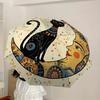 1PC Moon Cat Automatic Folding Umbrella - Compact 8-Rib Design, Durable Plastic & Iron, Lightweight for Outdoor Daily Use, Festive Gift067