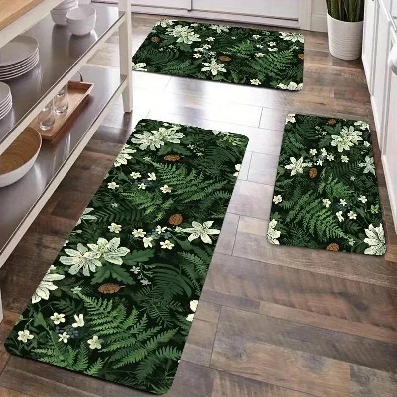 1PC Mushroom Pattern Kitchen Rugs Non-Slip Home Door Mats Pop design Bathroom Rugs Bath Mat Carpet for Home Sink Laundry Decor