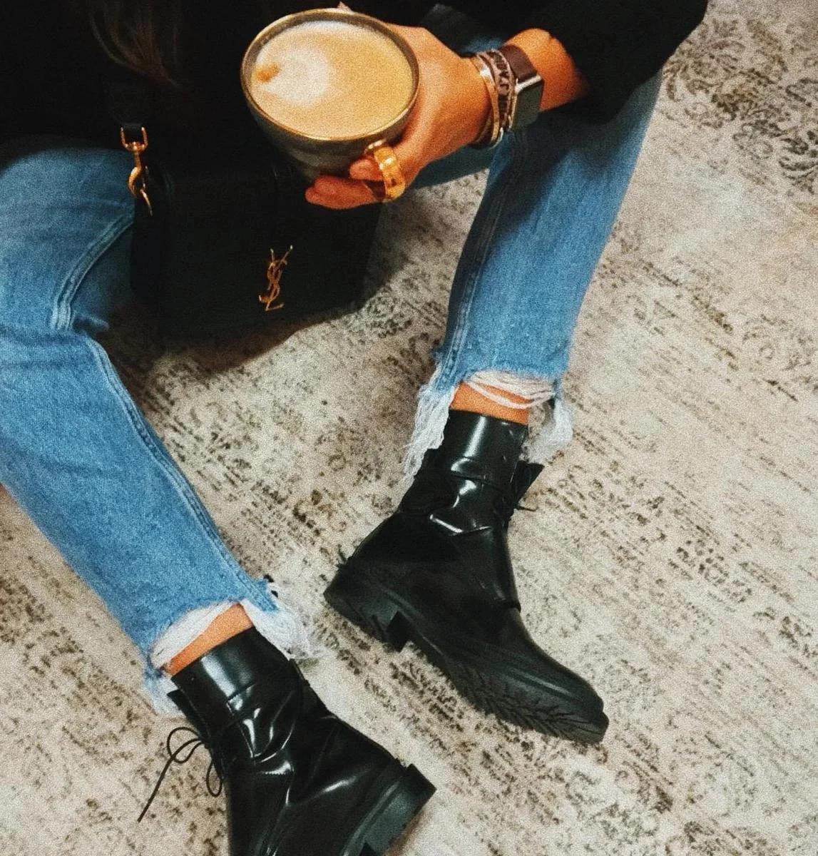 

Модные женские туфли на шнуровке с круглым носком из кожи на осень и зиму на плоской подошве повседневные туфли размер Womenhj Zapatos Mujer Zapato De Tacón 34 чёрный