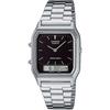 Casio AQ230A-1 Men's Analog Digital Dual Time Watch Black Overseas Model