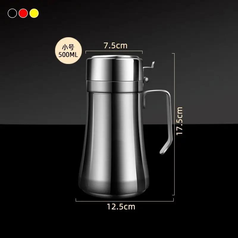 

Stainless steel oil pot household kitchen does not hang oil sauce bottle vinegar bottle extra thick large capacity oil pot