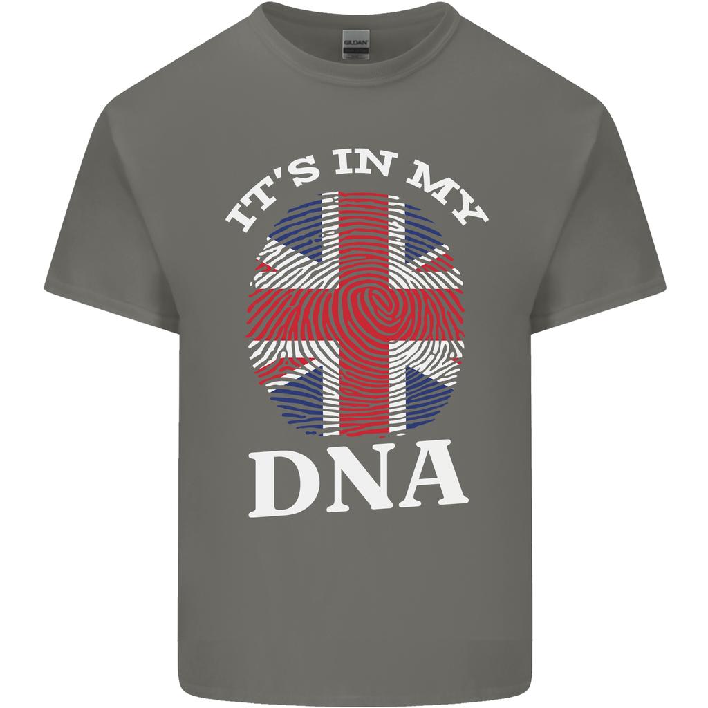 Britain Its in My DNA Funny Union Jack Flag Unisexs Light Cotton TShirt