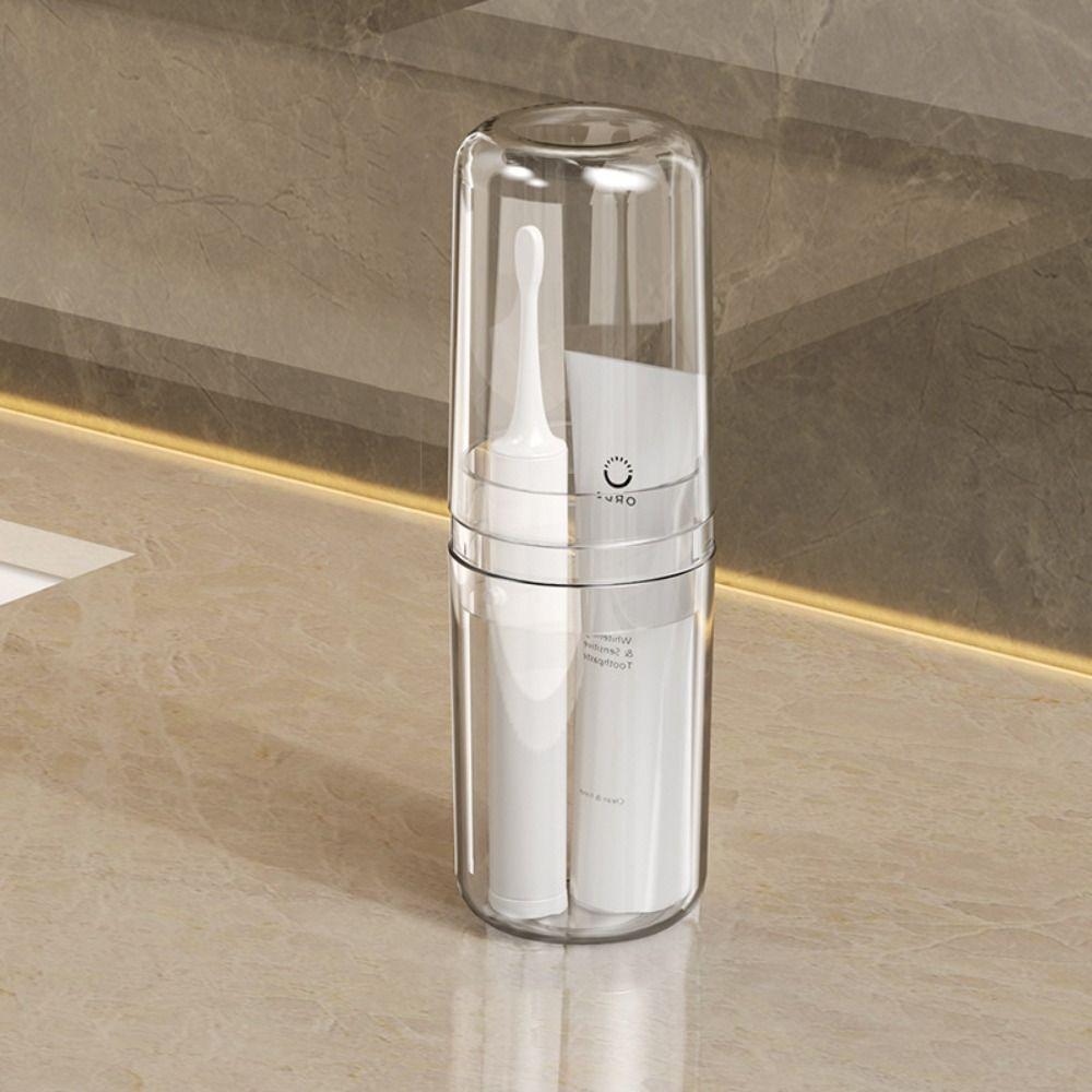 

Прозрачный держатель для зубных щеток и зубной пасты, дорожный стакан для полоскания рта, коробка для хранения зубных щеток, для пары