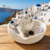 Santorini Inspired Desk Organizer Santorinistyle Catchall Bowl, Catch All Tray Organizer, Greek Island Desktop Decor, Shell Elegant Ring And Bracelet