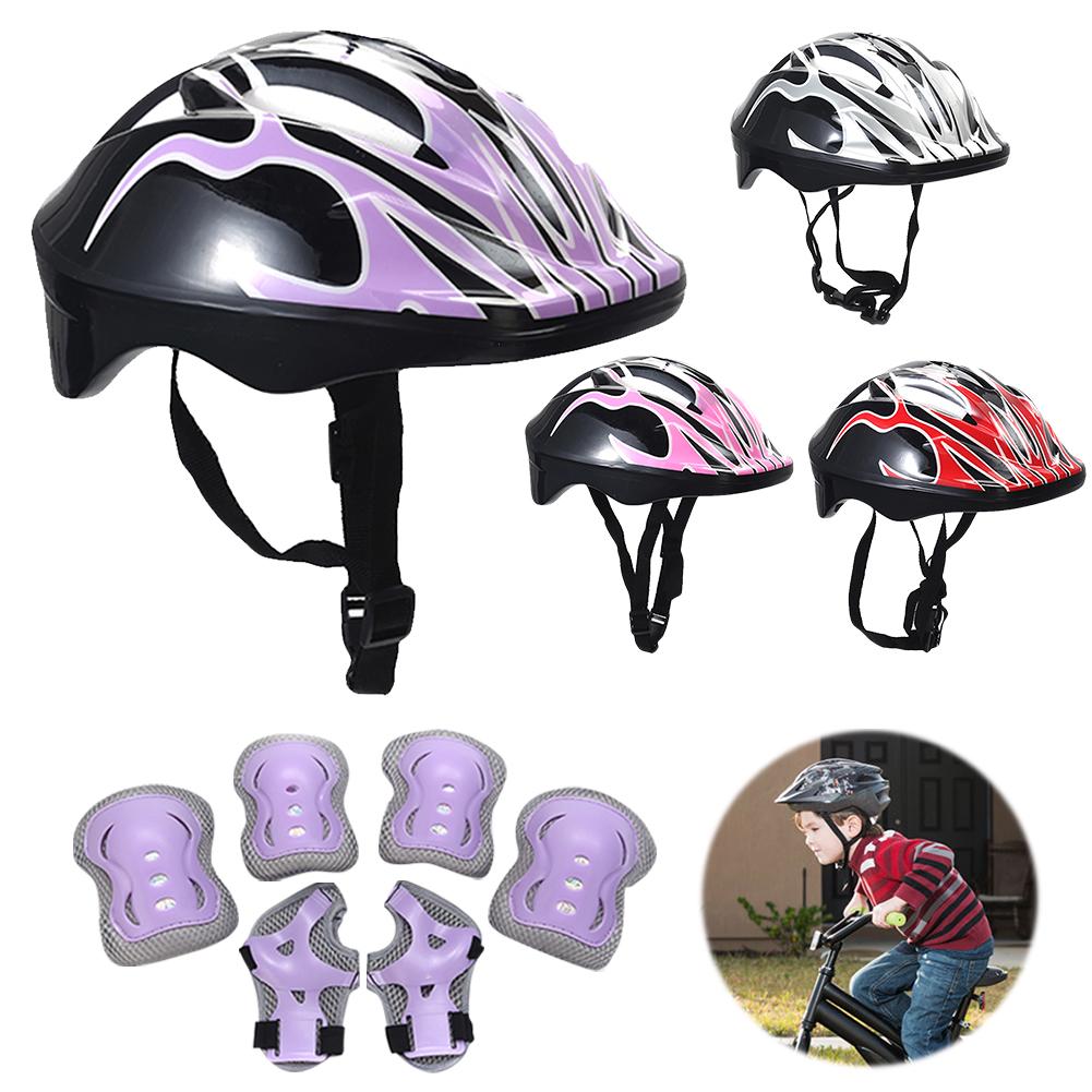 Kids Bike Helmet Knee Elbow Wrist Pads Toddler Helmet with Protective Gear Set for Skateboard Cycling Skateboard Scooter Skating