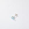 Sky Blue Zircon Earring 925 Sterling Silver Oval Stud Earrings