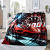 Racing Theme Printed Blanket - Perfect for Couch, Bed, Travel & Outdoor Use | Machine Washable, Cozy & Durable.