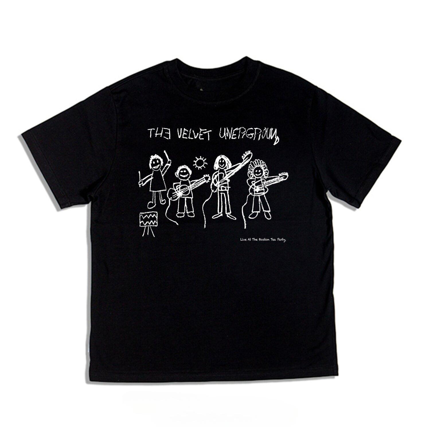 

Digital Direct Injection Undergarment Velvet Tshirt By The Velvet Underground with Loose Cotton Fabric and Short Sleeves M