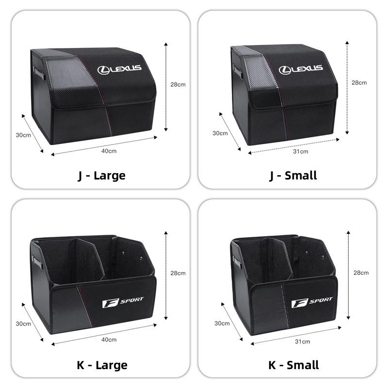 Car Trunk Suede Storage Box Toolbox Interior Accessories For Lexus F-SPORT ES RX NX LS UX LM LX GX LC RZ IS CT GS RC HS SC TX
