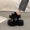 Beautiful thick-soled heightening and cool slippers for women's summer outer wear, fashionable and advanced, new going out wedge slippers