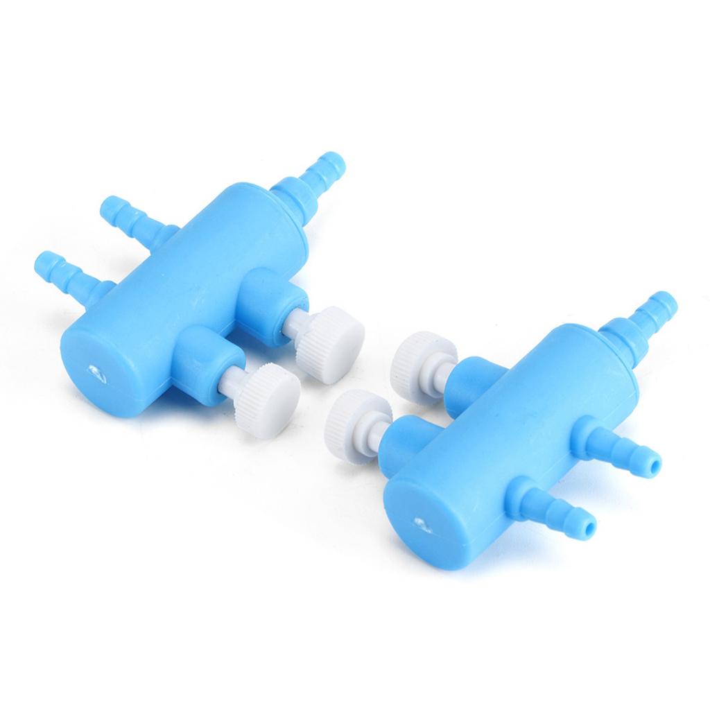Plastic Aquarium Water Tube Volume Control Valve Connector Fish Tank Air Splitter Oxygen Pump Accessory2 Way 2PCS