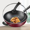 Crystal Diamond Non-Stick Iron Wok for Induction & Gas Stoves - Smoke-Free, Oil-Free Cooking