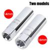 14mm 16mm Spark Plug Socket Wrench Adapter 12-Point 3/8inch Drive Magnetic Spark Plug Socket Socket Adapter Auto Repair Tools
