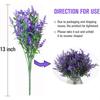 8 Stück Künstliche Blumen Violett Lavendel Faux UV-beständig Unechte Blumen Plastikpflanzen Deko Hochzeit Brautstrauß Büro Tisch