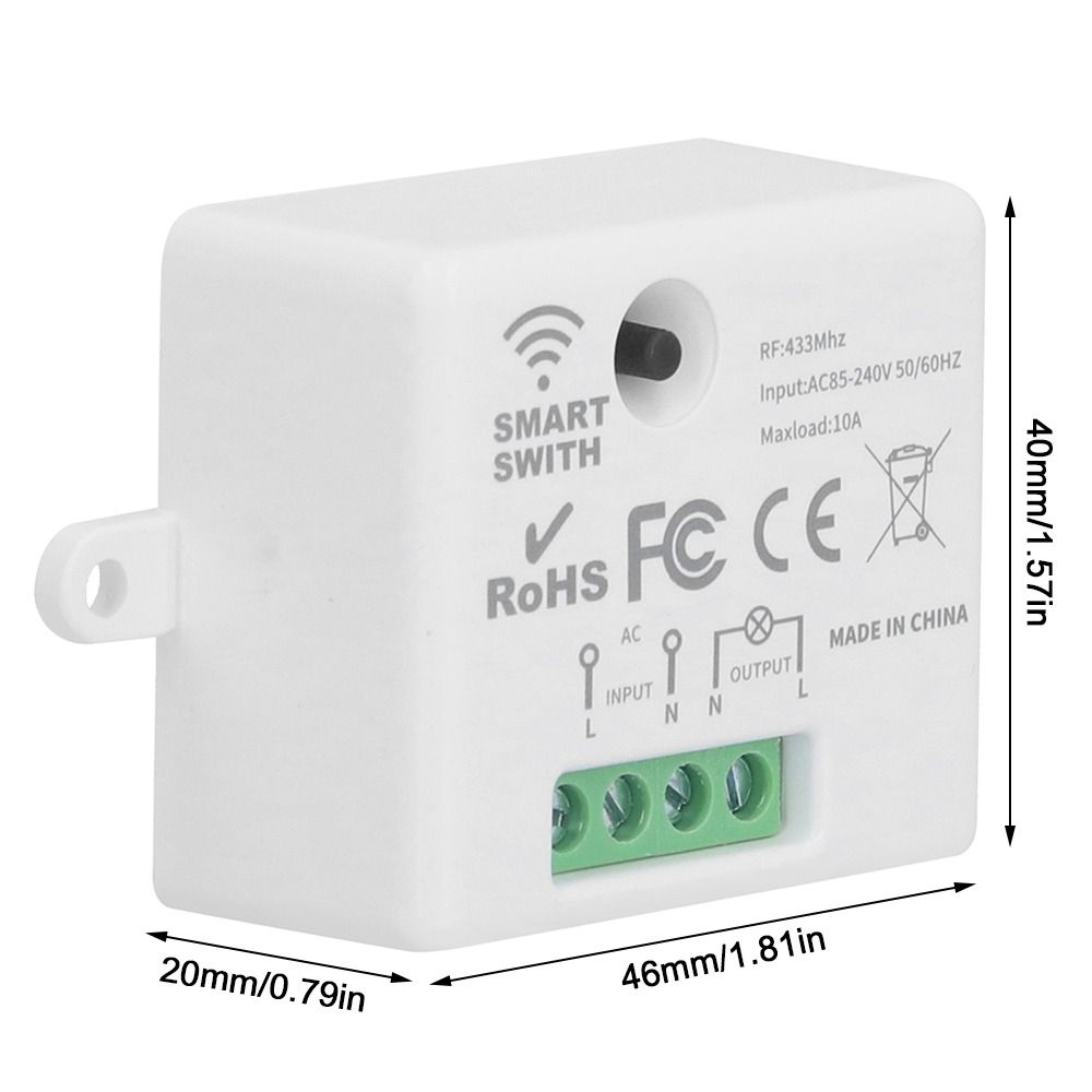 10A WiFi Relay Switch 433MHz Remote Switch Mini Smart Switch Module Home Automation