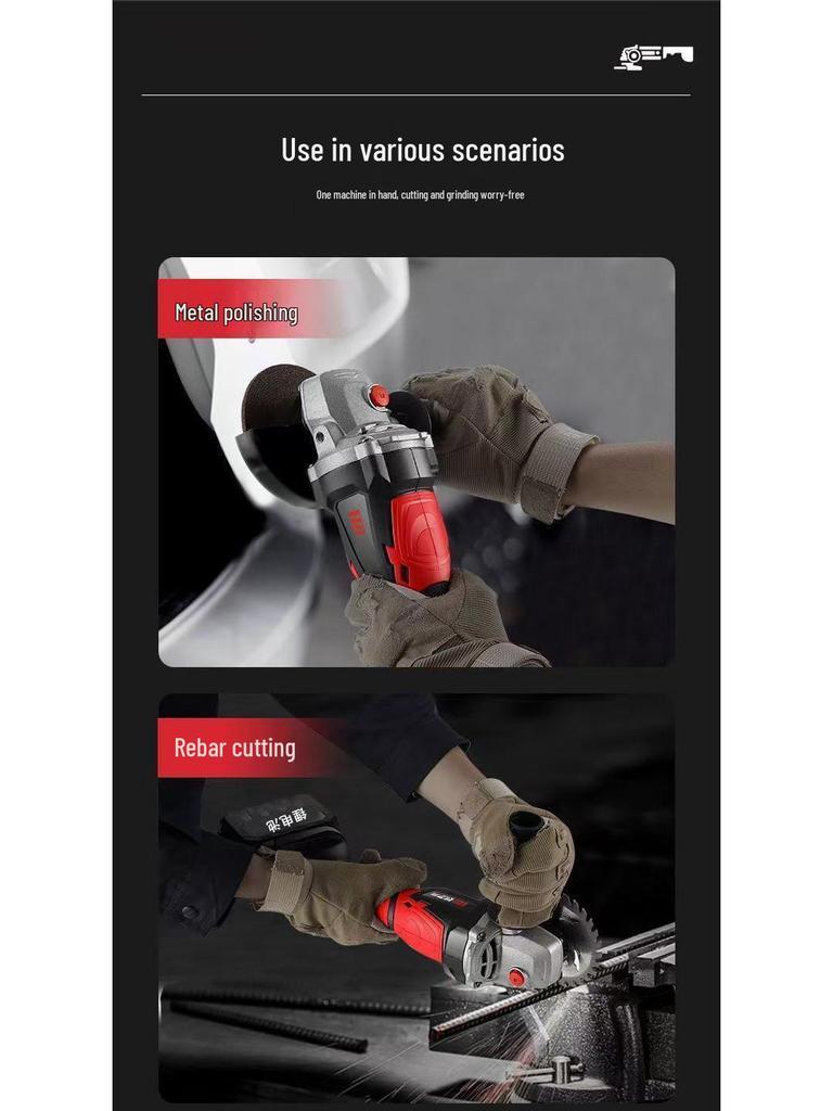 High-Power Brushless Rechargeable Lithium Angle Grinder & Multi-Functional Tool