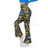 European and American Women's Floral Sexy High-waisted Slim-fitting Sports Flared Pants Women's Slim-fitting Trousers Casual Wholesale