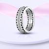 925 Sterling Silver Wedding Band Ring for Women Sparkling Starry Night Heart Zircon Stackable Ring Jewelry Party Engagement Gift