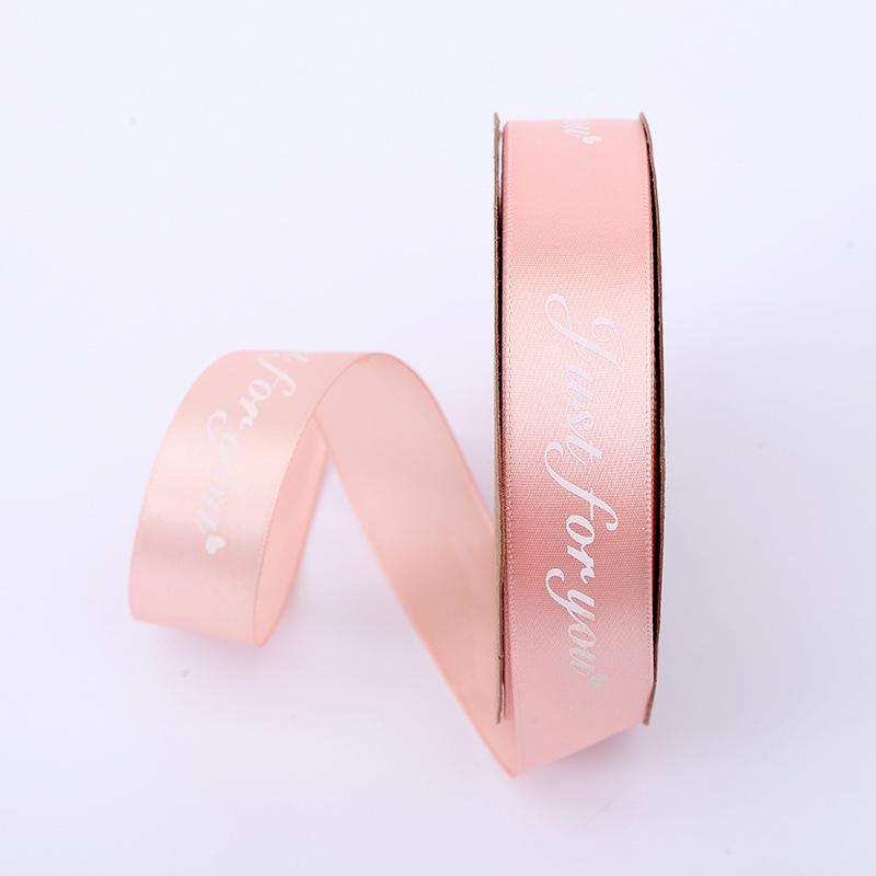 2.5cm Satin Ribbon for Gift Boxes, Cakes, and Flowers - Decorative Bowknot and Woven Colored Ribbon