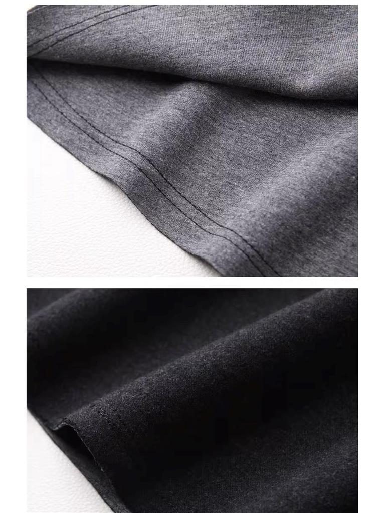 Women's Dark Grey Cashmere A-line High Waist Long Skirt - Spring/Autumn 2026 Woolen Half Umbrella Skirt