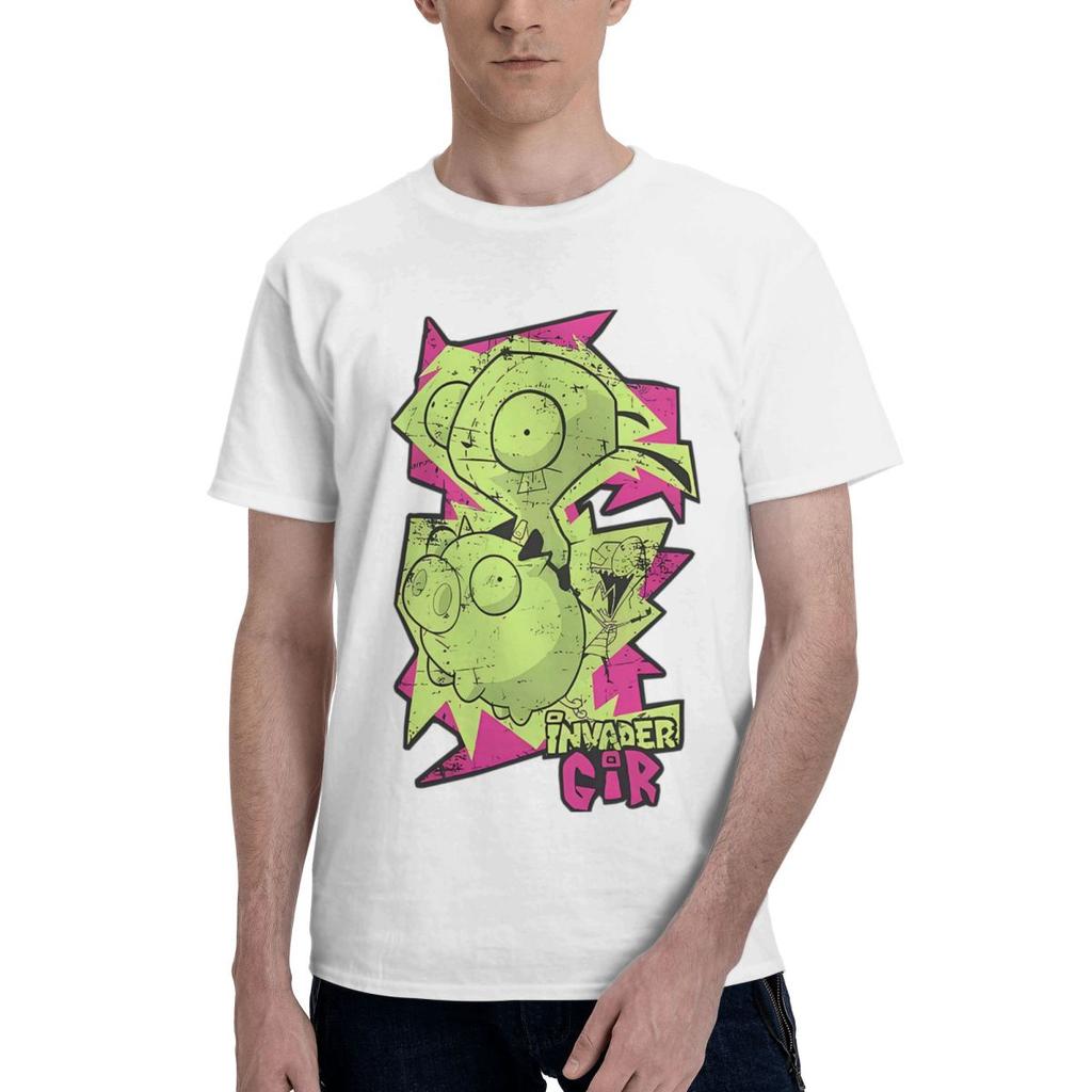 Gir Eindringling von Invader Zim 100% Baumwolle Lässig Atmungsaktiv Bequem Vintage High-End Herrenbekleidung Lustige Geschenke