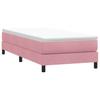 Łóżko Typu Box Spring Bez Materaca Różowe 80X220 Cm Aksamit