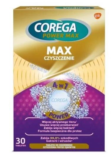 Corega Max 30 Denture Cleaning Tablets - Advanced Hygiene Solution for Optimal Denture Care