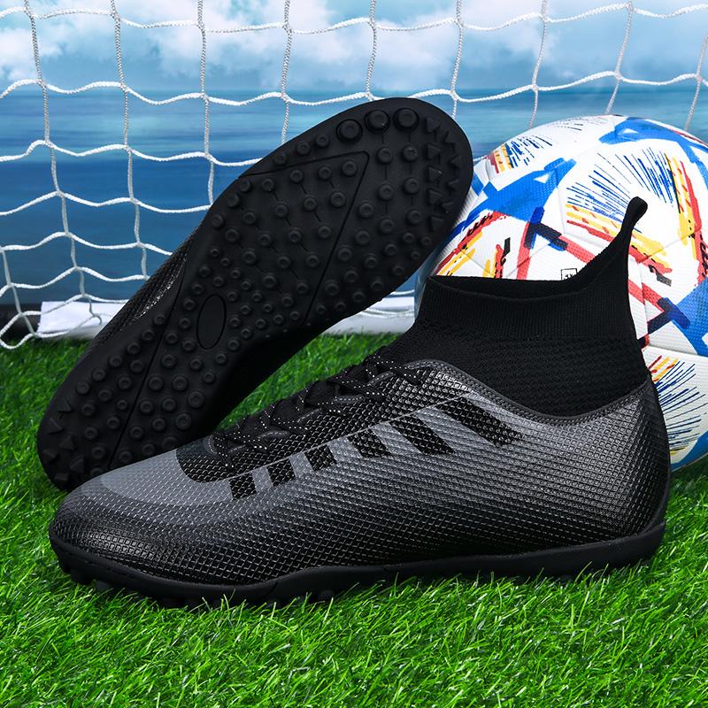 Football Footwear Man Grass Light High-Top Genuine Leather Cozy Soccer Sneakers For Male Original Society Soccer Boot