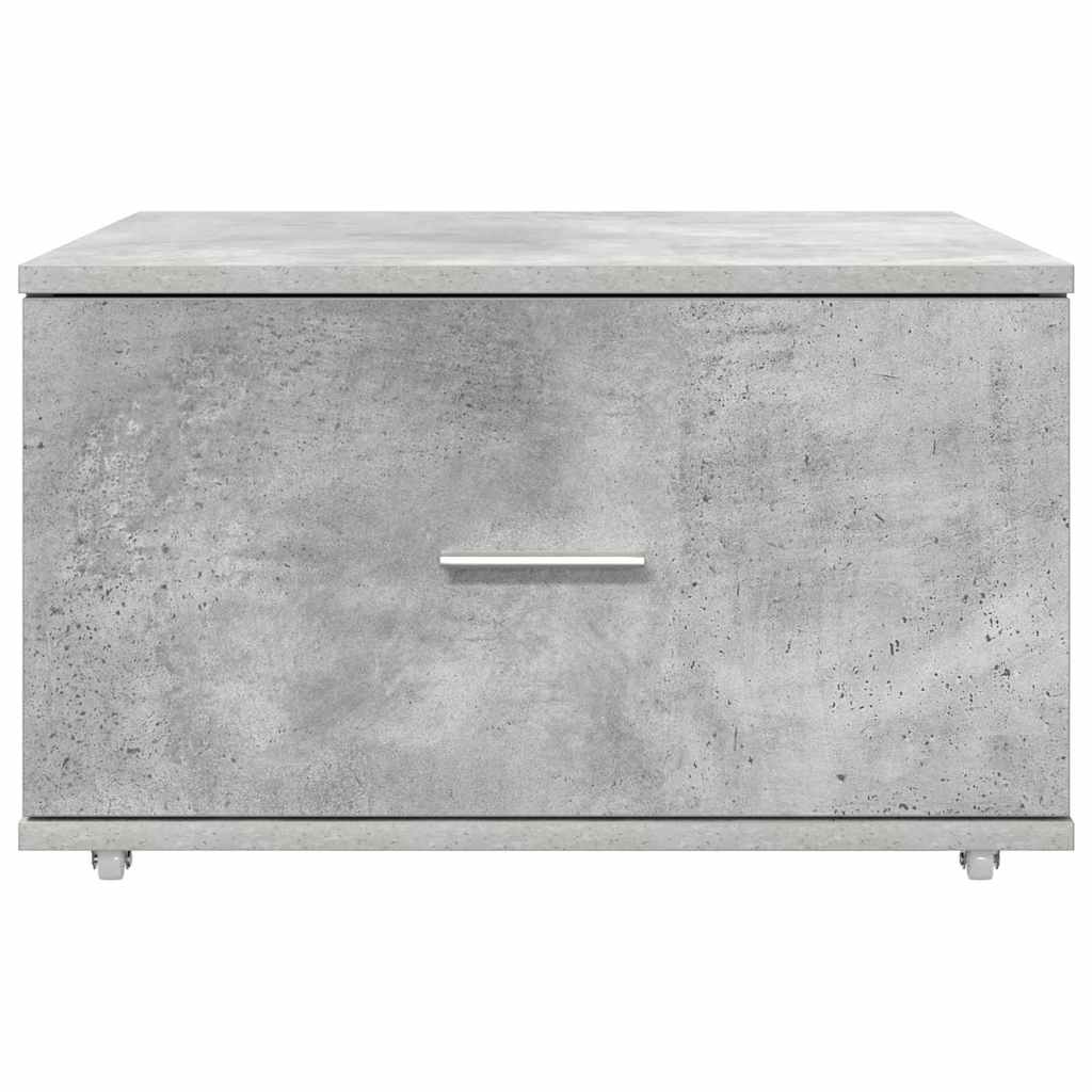 Drawer Cabinet with Wheels Concrete Grey 55 x 45 x 31 cm
