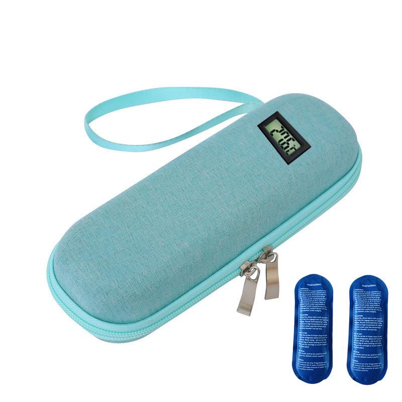 Insulin Cooler Travel Case with Thermometer Display Waterproof Medicine Organizer Bag Insulin Cooling Bag for Diabetics