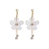 New Crystal Acrylic Flower Rhinestone Circle Earrings for Women - Elegant and Fresh Hoops/Dangles