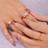 Qiong Yao Luxury Oval Zircon Ring: Women's High-End INS Style, European & American Wedding Fashion Jewelry