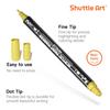 Shuttle Art Acrylic Metallic Dot Brush Tip Twin Acrylic Paint Suitable for and Art Gift Markers, Colors, & Pen, 28-Color Set, Glitter, Water-Based