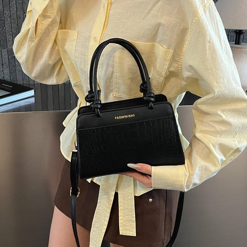 Casual Handbag Women's Small Square Bag New Fashionable Texture Messenger Bag Splicing Niche Bag