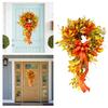 Fall Wreaths For Front Door Outside Garland Autumn Scene Decor Farmhouse Wreath Ornaments Home Patio Thanksgiving Decorations