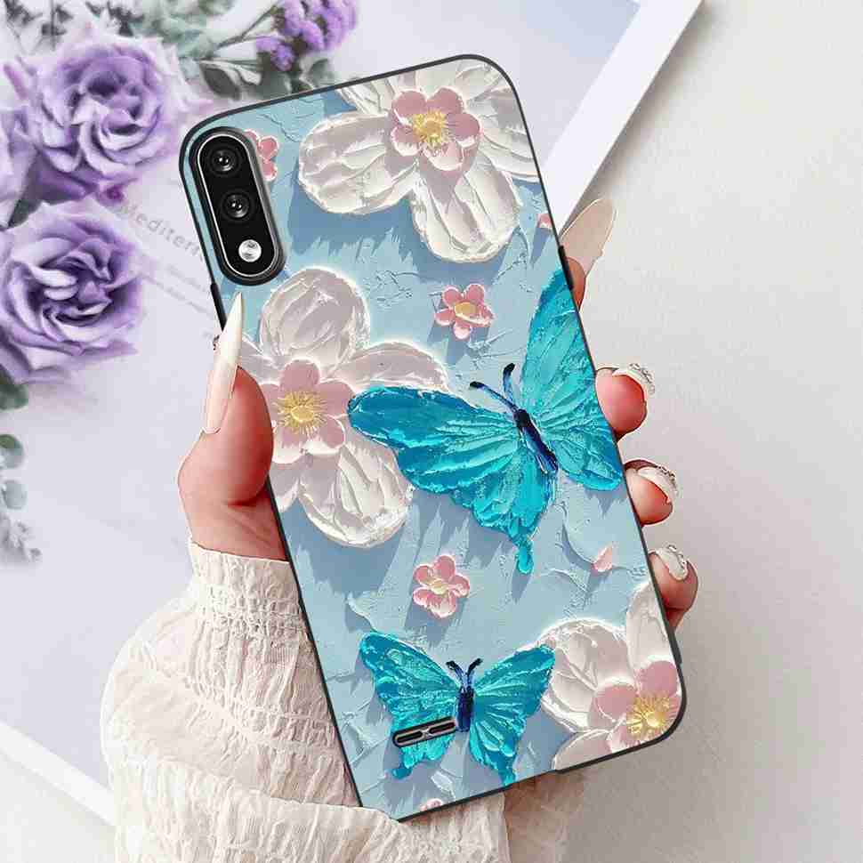 For LG K22 2020 Casing 6.2" Floral Pattern Cover Silicone Soft TPU For LG K 22 K22 LGK22 Cases Screen Protectors Coque Fundas