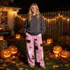 Women's Halloween Print Flannel Pants for Cozy and Casual Wear