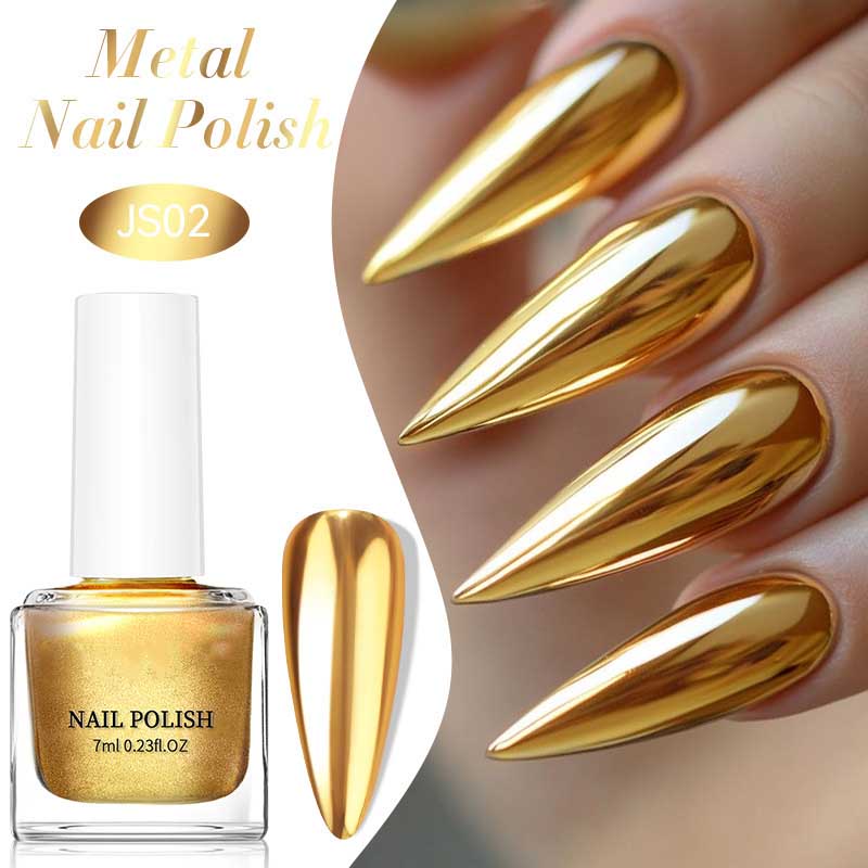 7ML Kovový Gel na Nehty Stříbrný Zlatý Zrcadlový Lak na Nehty Soak Off Gel Lak na Nehty