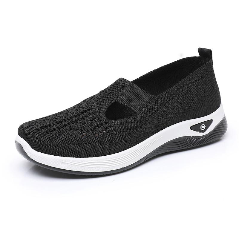 Women Breathable Walking Shoes Non-slip Soft Sole Shoe For Elderly Summer Casual Lightweight Shoes Middle-aged Female Flat Shoes