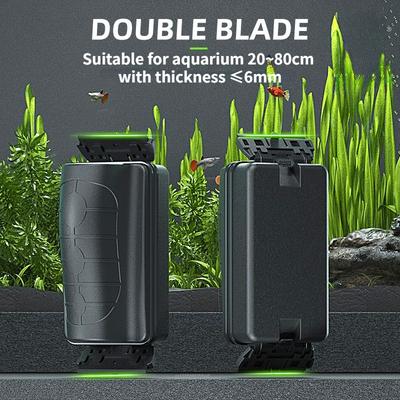 Magnetisk akvariumborste Flytande rent glasfönster Algskrapa Rengöringsmedel Skrubbare Akvariumtillbehör